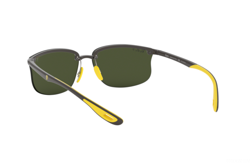 Pre-owned Ray Ban Ray-ban Scuderia Ferrari Grey Polar Silver Chromance® Sunglasses Rb4322m F624h1