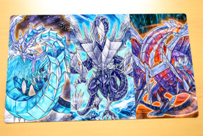 No.3572 Yugioh TCG Playmat Brionac Trishula Gungnir Dragon of the Ice Barrier