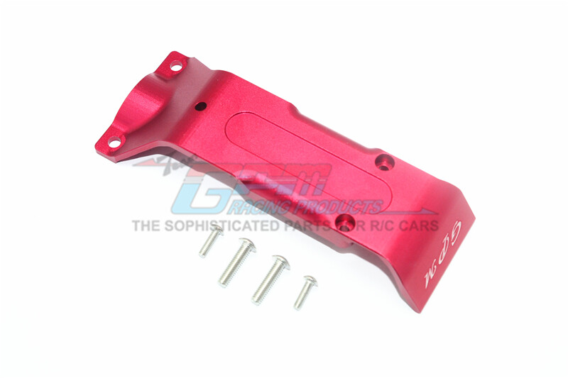 For Traxxas E-Revo 2.0-ALUMINUM REAR SKID PLATE - 5PC SET - RED