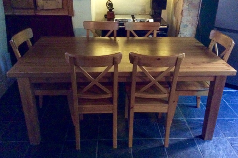 IKEA Forsby Solid Pine 6ft Dining Table & 6 Matching Chairs!! in
