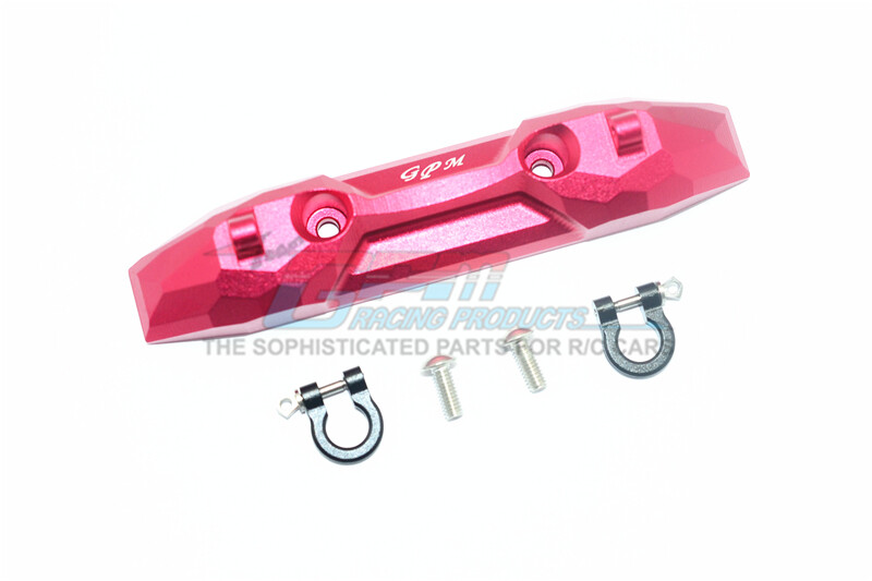 For Traxxas E-Revo 2.0-ALUMINUM REAR BUMPER WITH D-RINGS - 3PC SET - RED