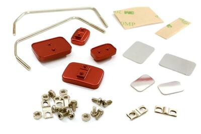 Precision CNC Machined Side Mirror Set for Custom 1/14 Semi-Tractor Truck