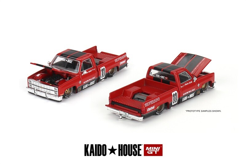 ミニカー pete Kaido House x MINI GT 1:64 Silverado Pickup Truck KAIDO V1
