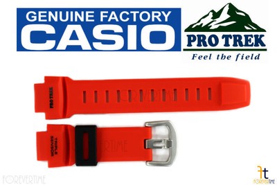 CASIO Pathfinder PRW-3500Y-4 Original Orange Rubber Watch BAND Strap 