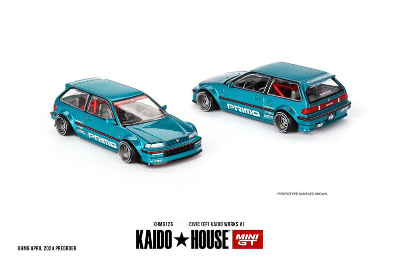 Kaido House x MINI GT 1:64 CIVIC (EF) KAIDO WORKS V1 Model