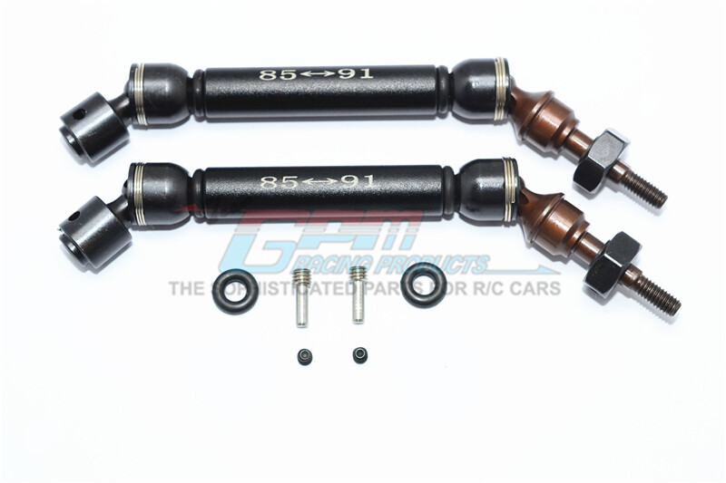 For Traxxas SLASH-HARDEN STL FRNT CVD DRIVE SHFT W/12MMX6MM WHEEL HEX-2PC-BLACK