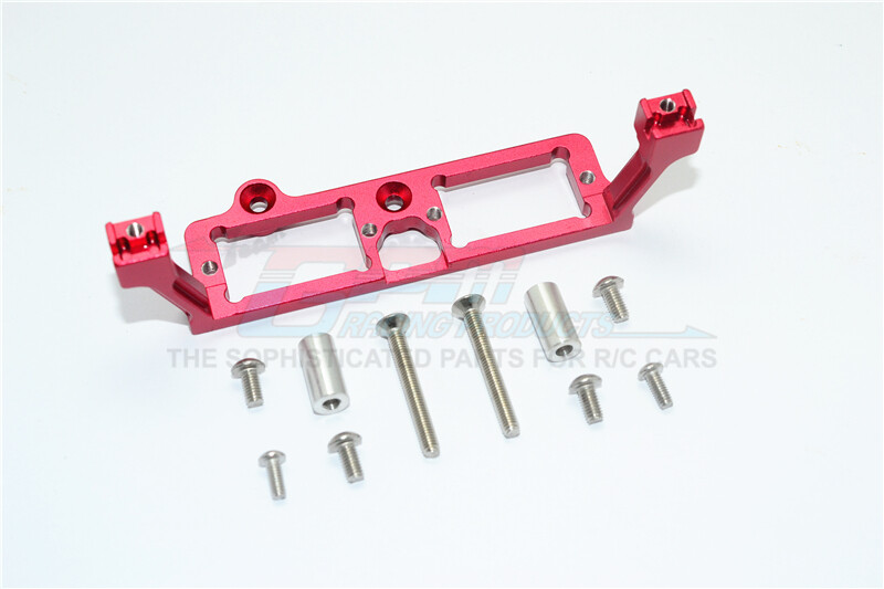 For Traxxas TRX-4 ALUMINUM F&R GEAR BOX 2-SPEED DIFF LOCK SERVO MOUNT-RED