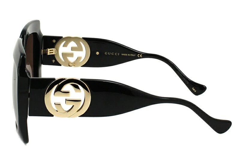 Pre-owned Gucci Sunglasses Gg 1022 S 005 Black Brown Lens Authentic Womens 54mm