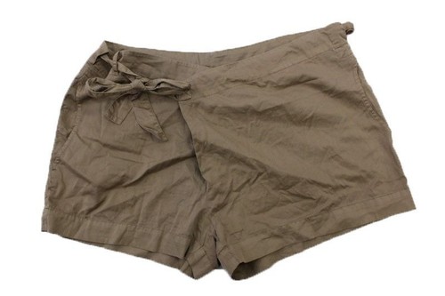 Short C&C California Femme S – Ceinturé Motif Palmiers, Lyocell Vert, Neuf