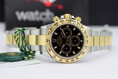 Rolex Daytona Yellow Gold & Steel Black Dial 116503 NEW - WATCH CHEST