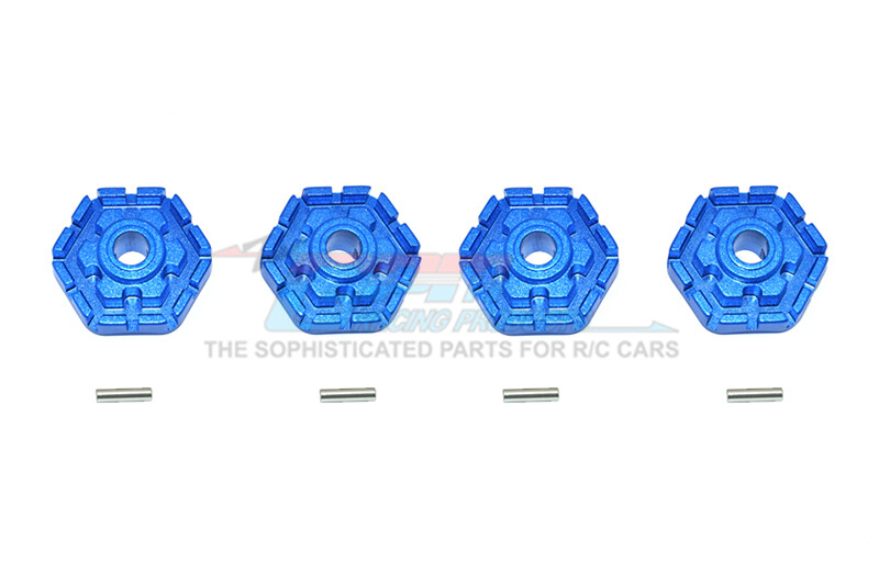 For Traxxas Maxx-ALUMINUM WHEEL HUB HEX (+2MM) -2 Pair Set-Blue