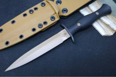 Spartan Blades Harsey Fixed Blade - FDE Dagger Blade / FDE Kydex Sheath SB49DEBK