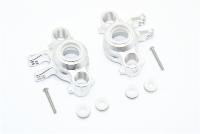 GPM Racing Silver Aluminum Axle Carriers for Traxxas E-Revo 2.0 Brushless