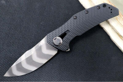 Zero Tolerance 0308BLKTS - 20CV Tiger Striped Blade / Black G-10 Handle