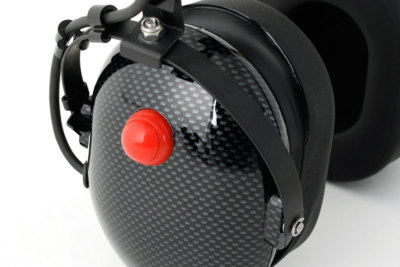 Over The Head Two Way Radio Headset Carbon Fiber Race Communications Electronics