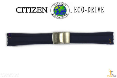 Citizen Eco-Drive AT4009-08L 24mm Blue Rubber Watch Band Strap 4-S077729