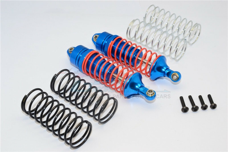 For Traxxas Slash -ALLOY FRONT ADJ. SHOCKS WITH ALLOY BALL ENDS-BLUE/ORANGE