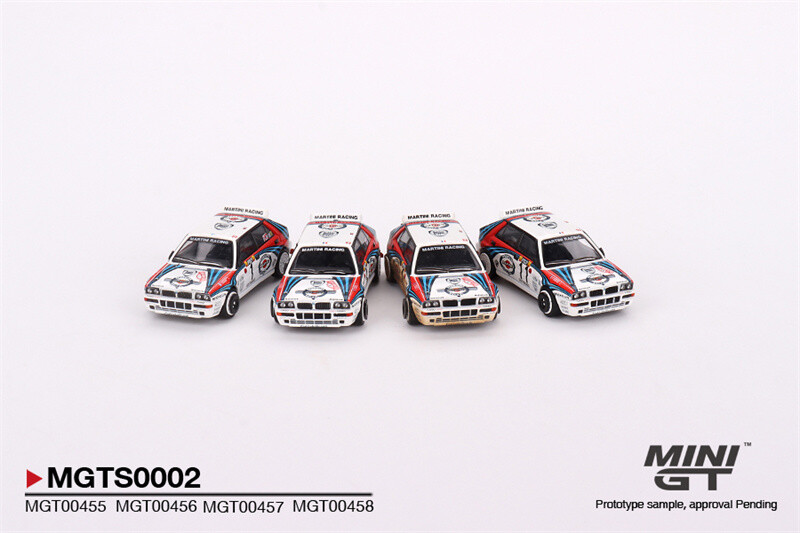 LANCIA　MARTINI　RACING　１/64　ミニカー5台セット MINI GT 1:64 Lancia Delta/Land Rover/Martini Racing Figure