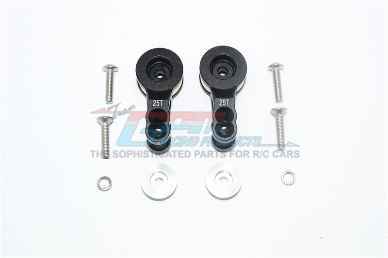For Traxxas E-Revo (NOT for 2.0) ALUM. 25T SERVO HORN W. BUILT-IN SPRING-BLACK