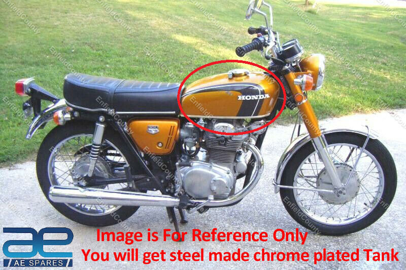 For Honda CB350 K3 K4 Super Sport Fuel Petrol Tank Steel Chrome CB 350 71-73 