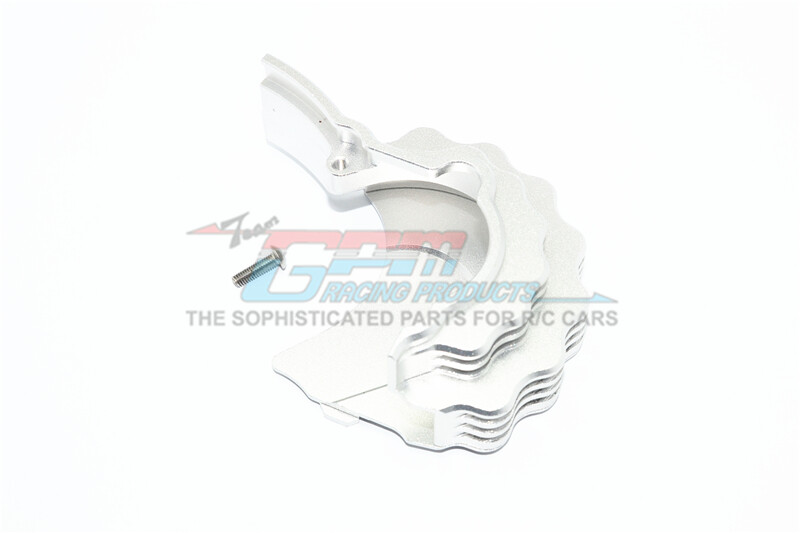 For Traxxas E-Revo 2.0-ALUM. CENTER MAIN GEAR CVR W. HEAT SINK FINS-2PCS-SILVER