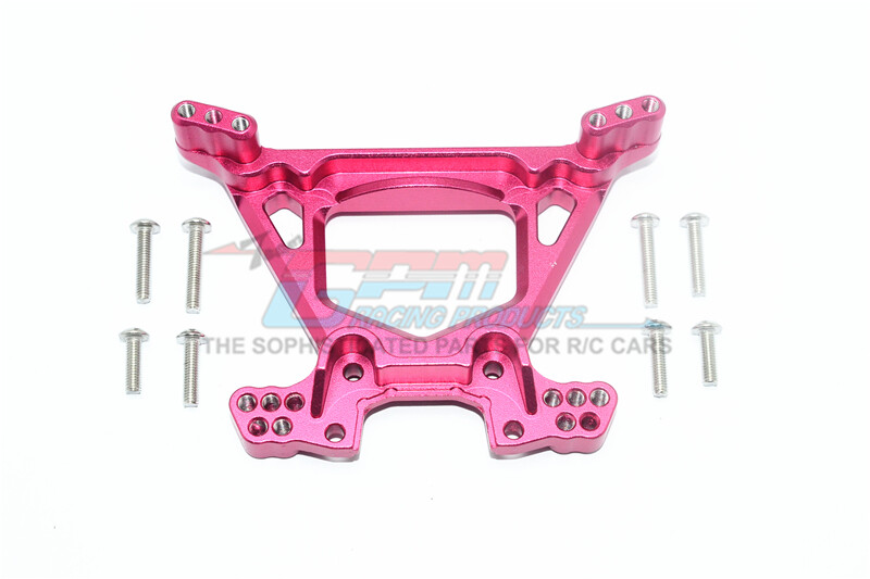 For Traxxas RUSTLER-ALUMINUM REAR SHOCK TOWER-9PC SET-RED