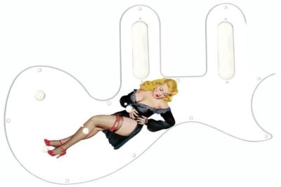 Pickguard Epiphone Les Paul SL Graphical Graphic Scratchplate  PinUp Black Neg W
