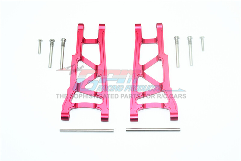 For Traxxas Slash -ALLOY FRONT/REAR LOWER ARM - 1PR SET - RED