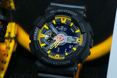 Pre-owned Casio G-shock Orange Gradation Bi-color Men's Watch Ga-110by-1a