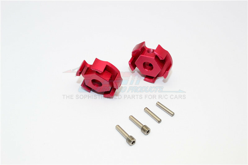 For Traxxas Slash -ALUMINIUM WHEEL HEX CLAW - 2PCS (FOR SLASH 4X4 & LOW-CG)-RED