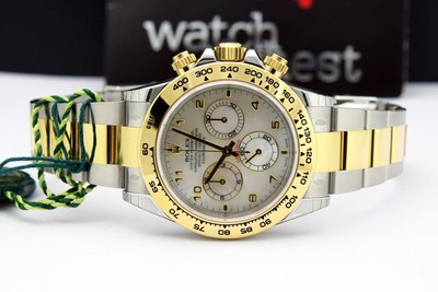 Rolex Daytona Yellow Gold & Steel Mother of Pearl 116503 Never Worn WATCH CHEST