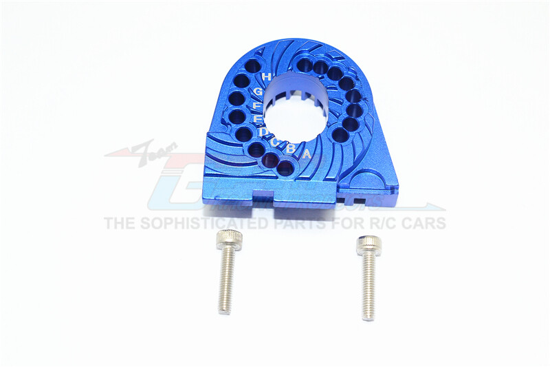 For Traxxas TRX-4 ALUM. DOUBLE SIDED MOTOR MOUNT PLATE W/HEAT SINK FINS-BLUE