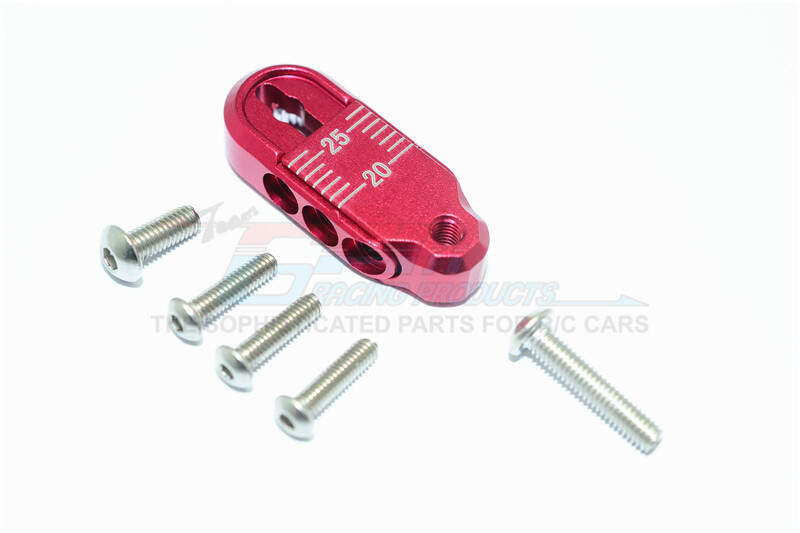 For Traxxas TRX-4 ALUMINUM ADJUSTABLE SERVO HORN (20-25MM) -7PC SET-RED