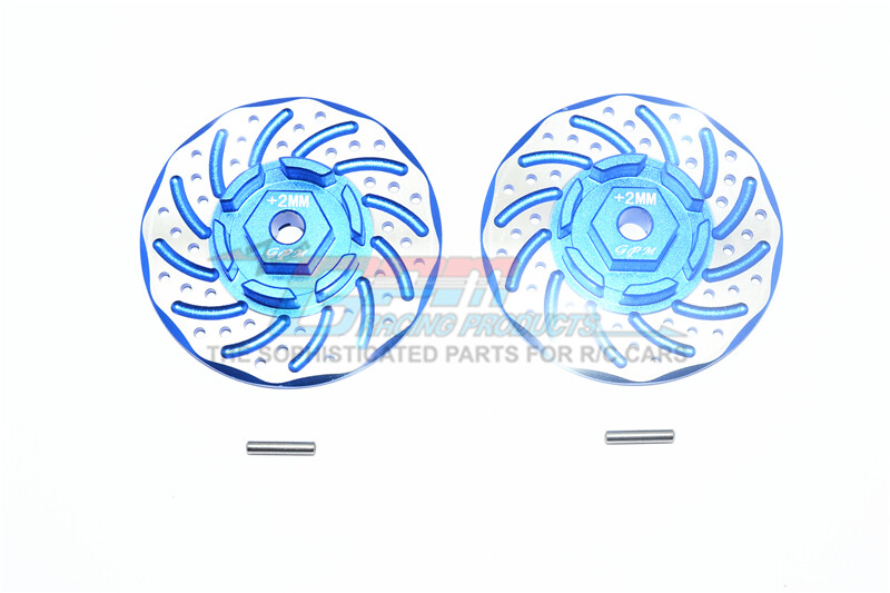 For Traxxas RUSTLER-ALUMINUM +2MM HEX WITH BRAKE DISK/SILVER LINING-4PC SET-BLUE