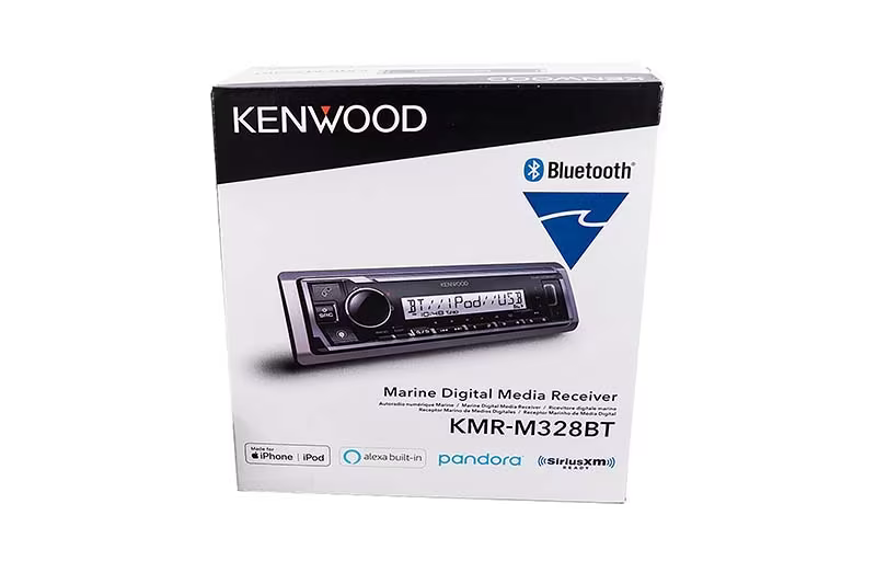 Kenwood KMR-M328BT Marine Digital Media Receiver Bluetooth Alexa SiriusXM