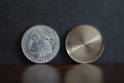 1PC Expanded Shell Super Morgan Dollar Coin Copper Magic Trick Gimmick Accessory
