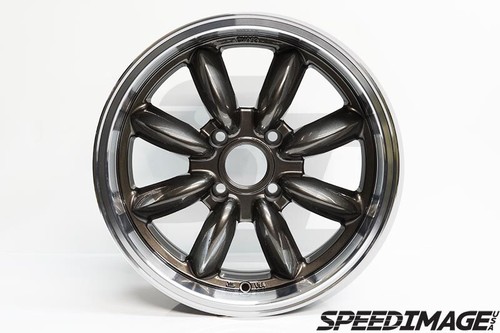 ROTA RB WHEELS GUNMETAL W/ POLISH LIP 15X7 +35 4X100 CIVIC INTEGRA MIATA MINI