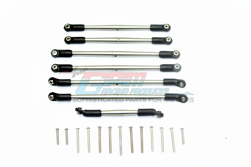 For Traxxas TRX-4 STAINLESS STL. ADJ. UPPER & LOWER SUSPENSION LINKS (See Desc.)
