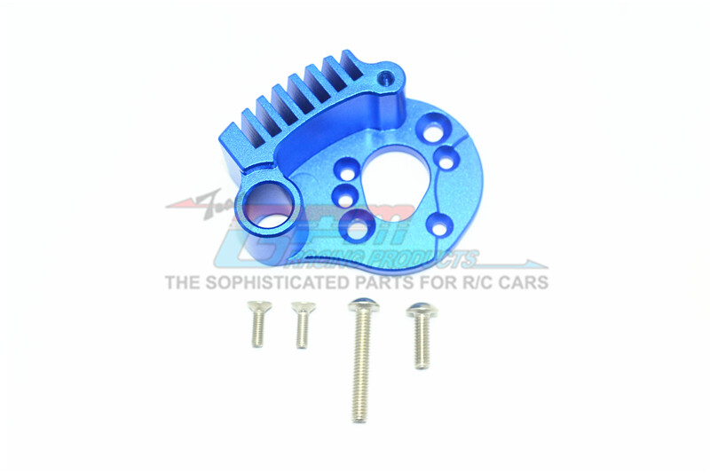 For Traxxas E-Revo 2.0-ALUMINUM MOTOR MOUNT WITH HEAT SINK FINS - 5PC SET - BLUE