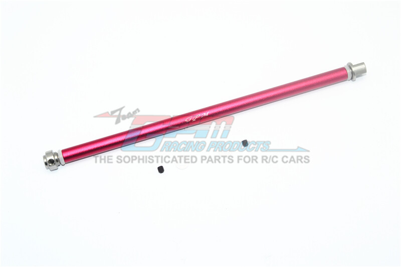 For Traxxas RUSTLER-STAINLESS STEEL+ALUMINUM CENTER DRIVE SHAFT -5PC SET-RED