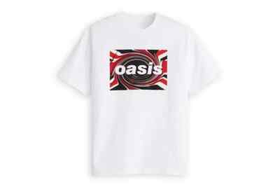 Oasis Shirt Oasis Union Jack T Shirt Oasis Tickets 2025 - Black/White
