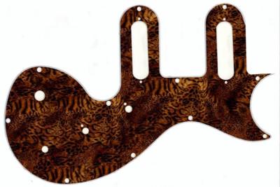 Pickguard Epiphone Les Paul SL Graphical Scratchplate Leopard Print Dark
