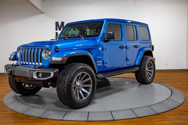 2022 Jeep Wrangler Unlimited Sahara 80 Miles Hydro Blue Pearl Coat 3.6l
