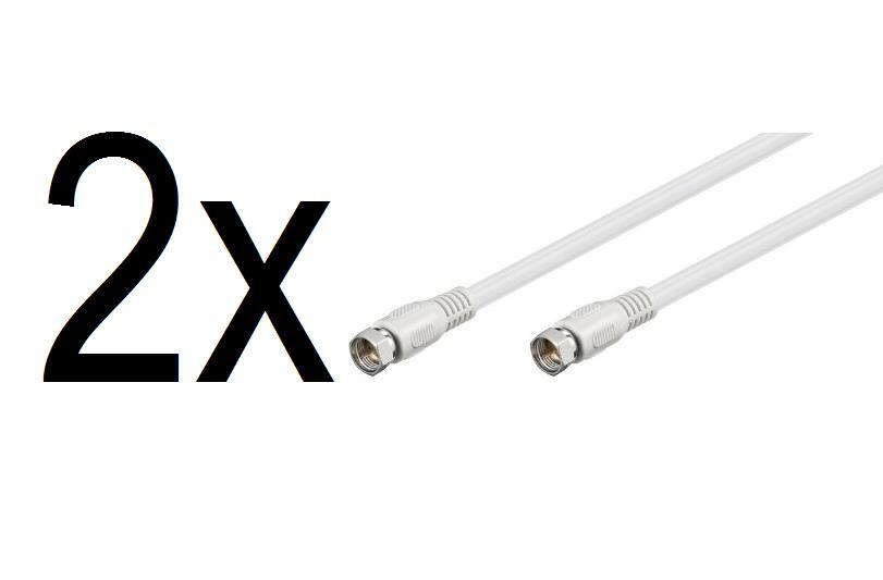2 x SAT DVB-S SatelitenKabel F Stecker 75 Ohm für Satellit LNB Anschlusskabel Re