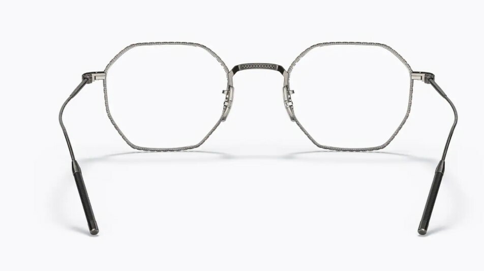 Pre-owned Oliver Peoples 0ov 1299t Tk-5 5076 Pewter Titanium Blue/block Unisex Eyeglasses In Clear