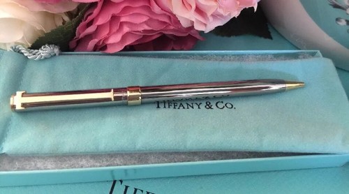 Tiffany & Co. Pen University California Ruthenium & Gold T Clip Emblem