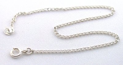 8 Inch 2mm Pure REAL 925 Sterling Silver Link Chain Bracelet  EBS6973