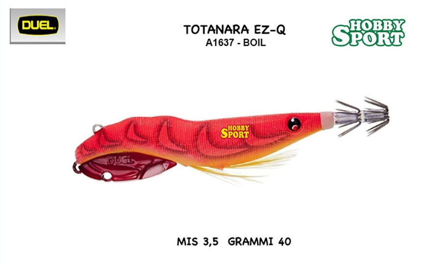 TOTANARA DUEL EZ-Q GAMBERO 40 GR MIS. 3,5 COL A 1637 BOIL PINK ORANGE IN SETA