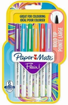 Paper Mate Flair Filzstifte Bold Spitze 1.2mm Spitze 6 Packung