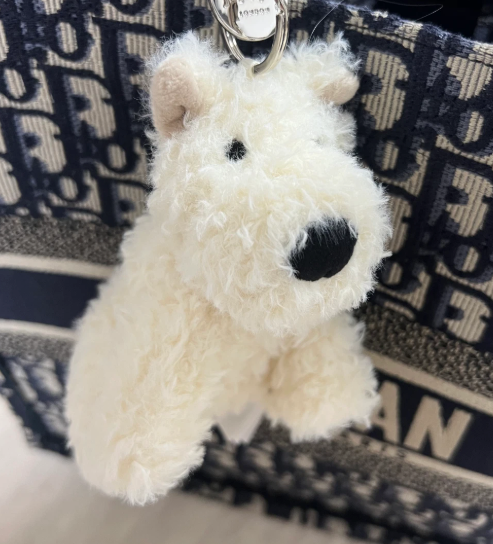 かわいい!!! ★  Munro Scottie Dog Bag Charm Cream Jellycat MUNRO SCOTTIE DOG BAG CHARM NWT Soft Plush Toy RARE